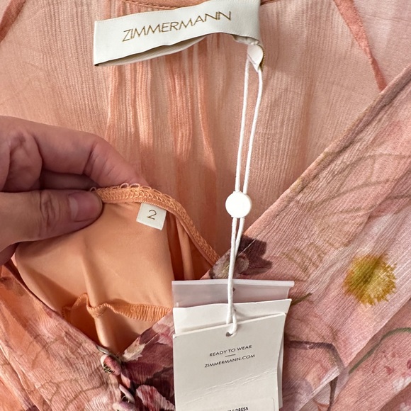 ZIMMERMANN Dancer floral-print dress size AU2/US 8 - Picture 5 of 7